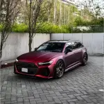 Ravoony Plus Matte Romanee Red Vinyl Car Wrap Audi RS7 Wrap