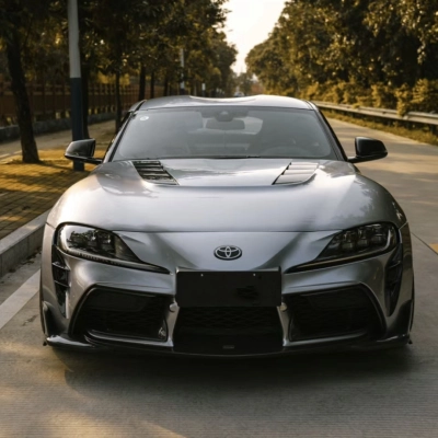 Ravoony Plus GT Silver Car Vinyl Wrap Toyota Supra Wrap 02