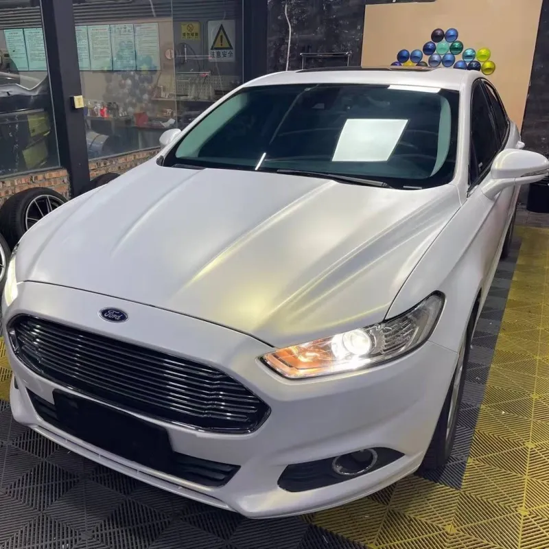 Satin Ceramic White to Gold Car Wrap
