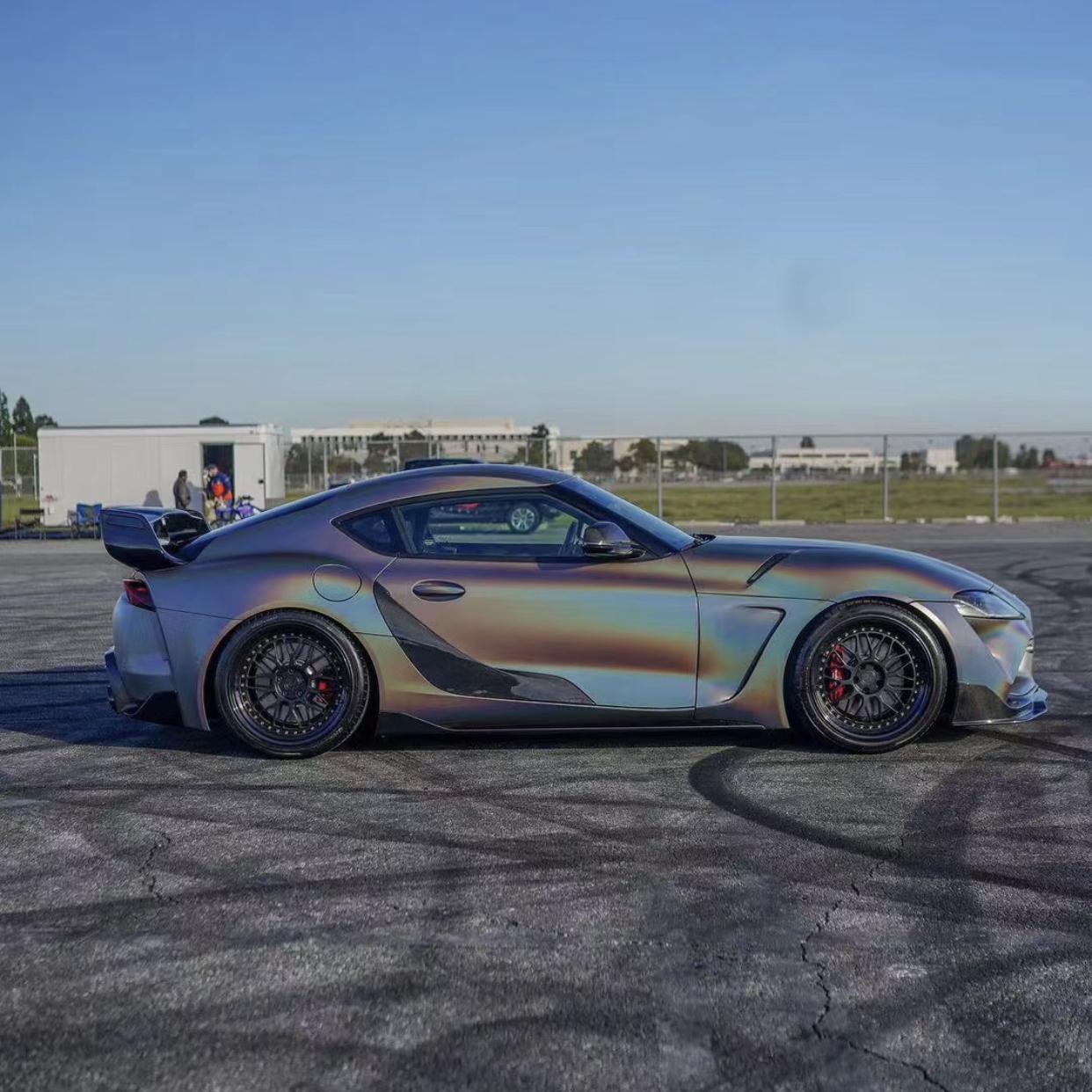 Ravoony Plus Ultimate Flat Laser Grey Car Vinyl Wrap Toyota GR Supra Wrap