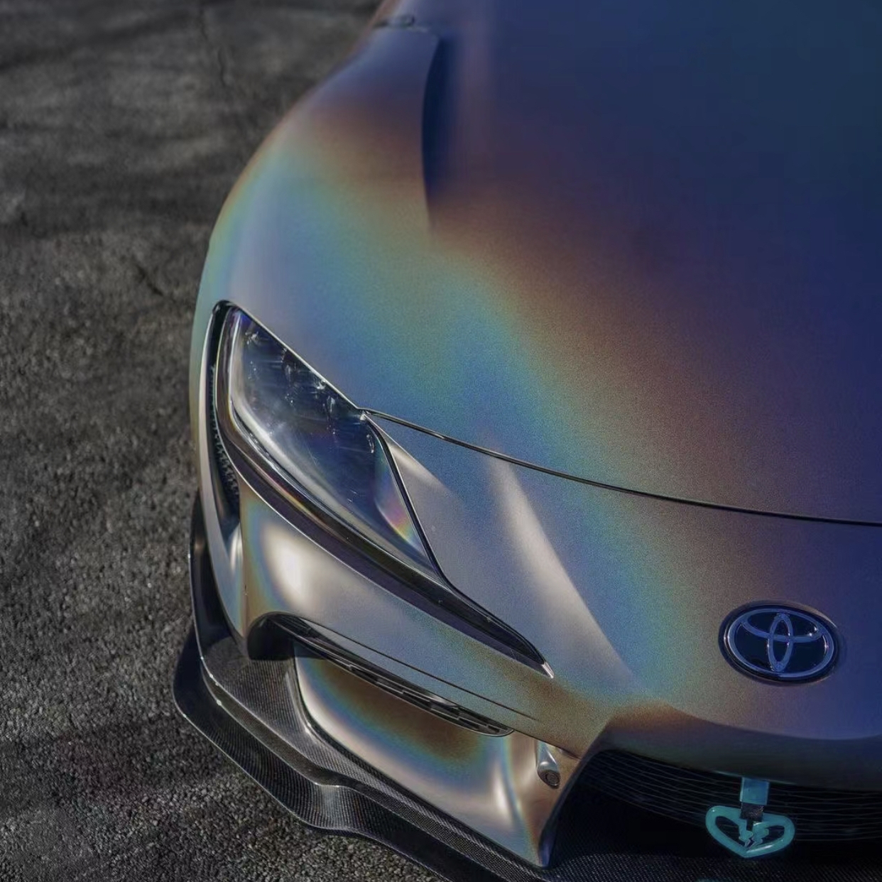 Ravoony Plus Ultimate Flat Laser Grey Car Vinyl Wrap Toyota GR Supra Wrap