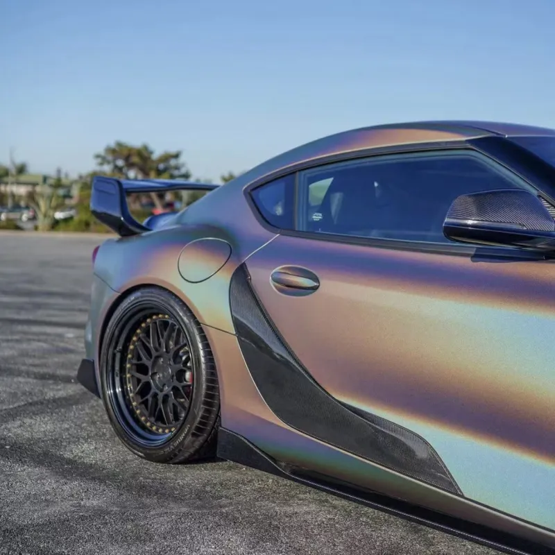 Ravoony Plus Ultimate Flat Laser Grey Car Vinyl Wrap Toyota GR Supra Wrap