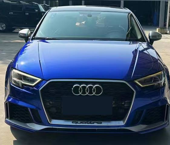 Ravoony Plus Gloss Metallic Blueberry Blue Vinyl Car Wrap Audi A3L Wrap