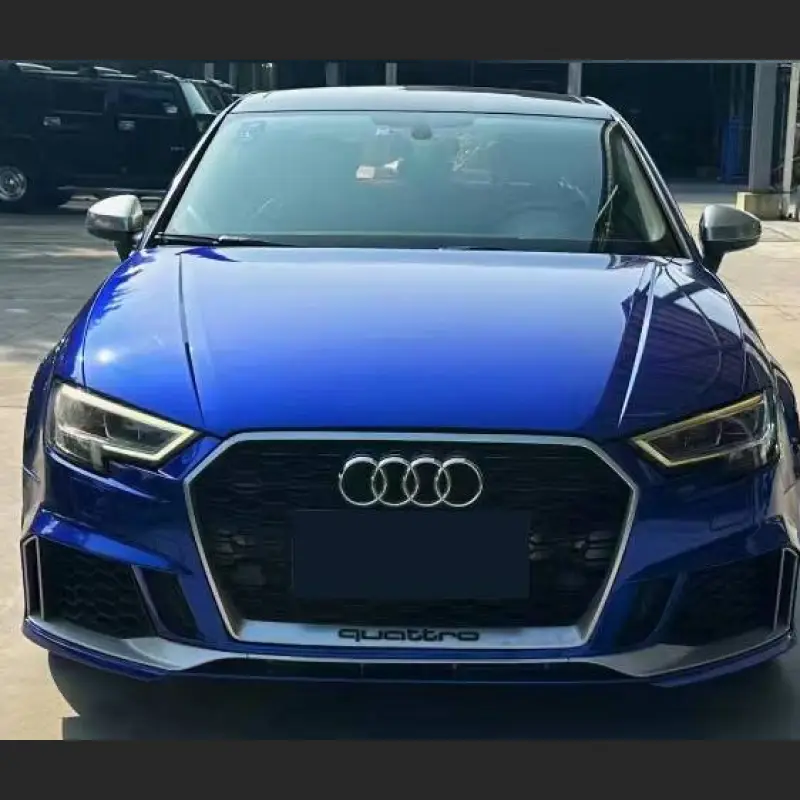 Ravoony Plus Gloss Metallic Blueberry Blue Vinyl Car Wrap Audi A3L Wrap