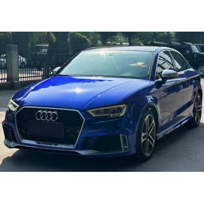 Ravoony Plus Gloss Metallic Blueberry Blue Vinyl Car Wrap Audi A3L Wrap 02