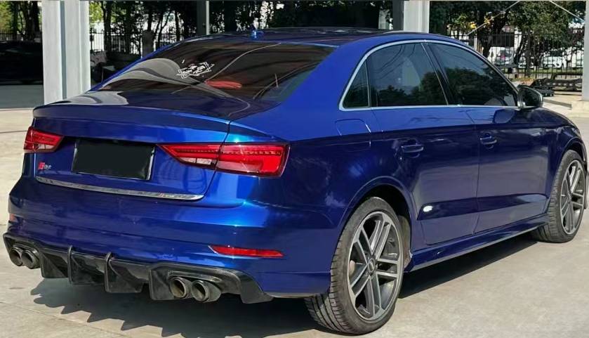 Ravoony Plus Gloss Metallic Blueberry Blue Vinyl Car Wrap Audi A3L Wrap