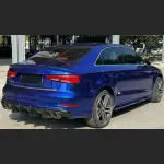 Ravoony Plus Gloss Metallic Blueberry Blue Vinyl Car Wrap Audi A3L Wrap