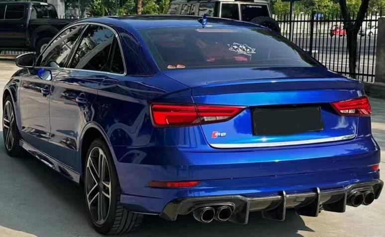 Ravoony Plus Gloss Metallic Blueberry Blue Vinyl Car Wrap Audi A3L Wrap