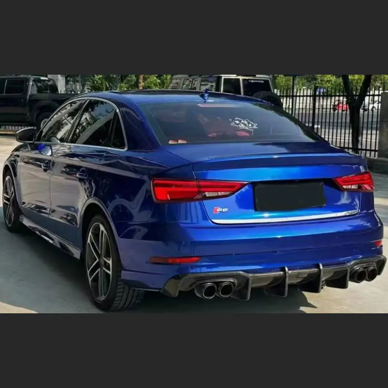 Ravoony Plus Gloss Metallic Blueberry Blue Vinyl Car Wrap Audi A3L Wrap