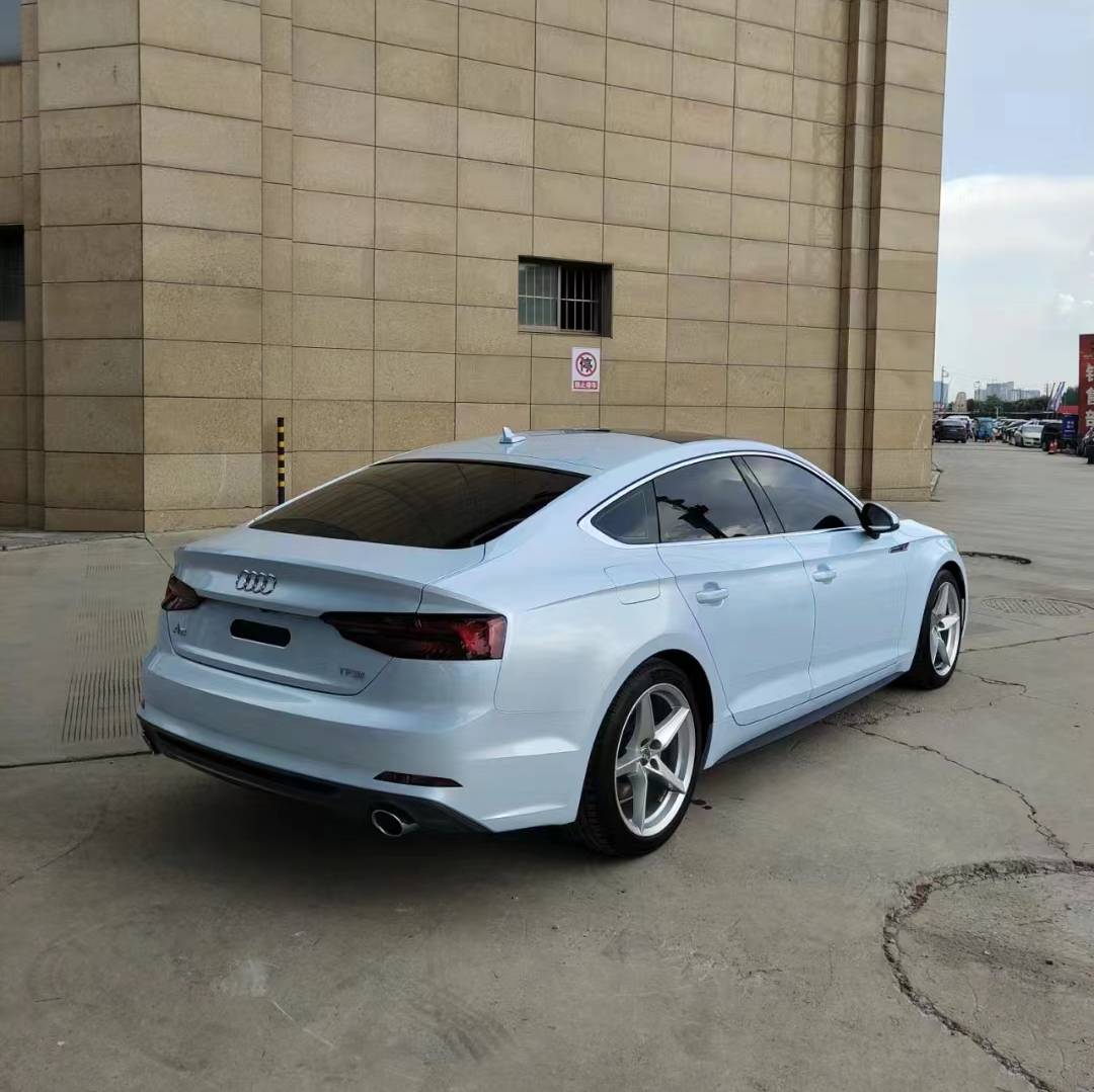 Ravoony Plus Glossy Macaron Jazz Blue Car Vinyl Wrap Audi A5 Wrap