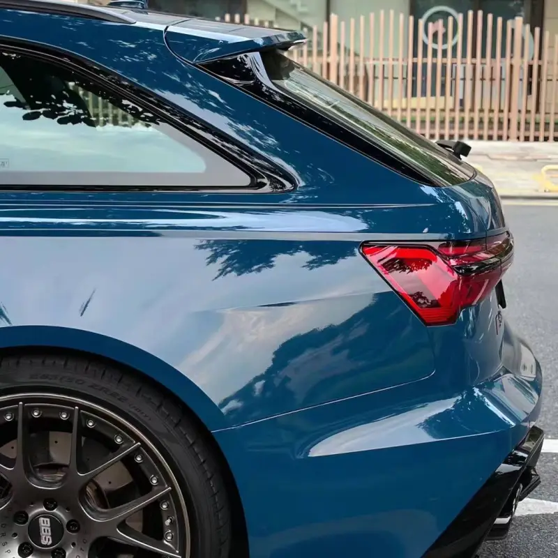 Ravoony Plus Glossy Porsche Deep Blue Car Vinyl Wrap Audi RS6 Wrap