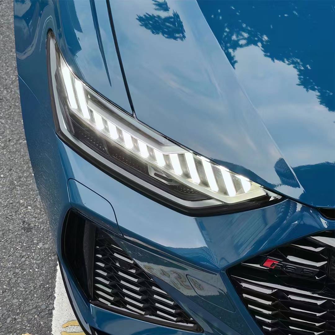 Ravoony Plus PET Glossy Porsche Deep Blue Car Vinyl Wrap Audi RS6 Wrap