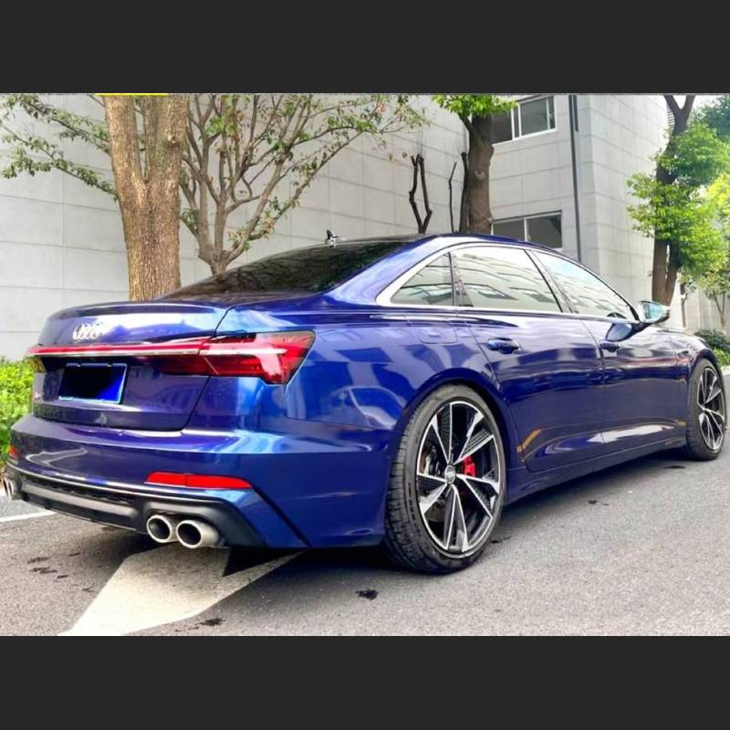Ravoony Plus Porsche Gloss Gentian Blue Vinyl Car Wrap Audi S6 Wrap