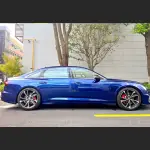 Ravoony Plus Porsche Gloss Gentian Blue Vinyl Car Wrap Audi S6 Wrap