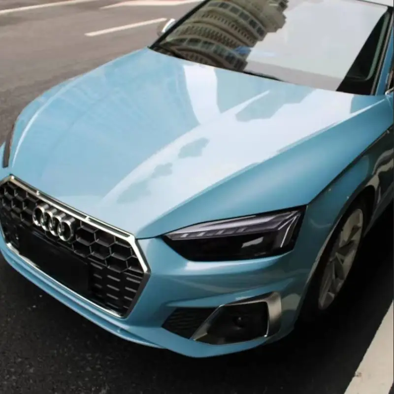 Ravoony Plus Porsche Ice Blue Car Wrap Audi A5 Wrap