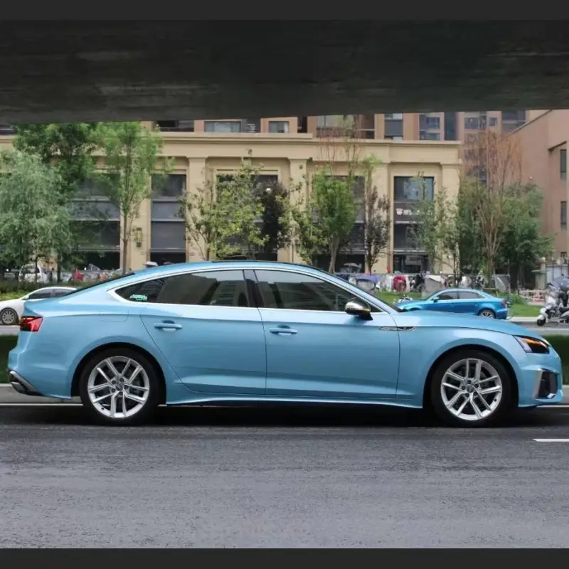 Ravoony Plus Porsche Ice Blue Car Wrap Audi A5 Wrap