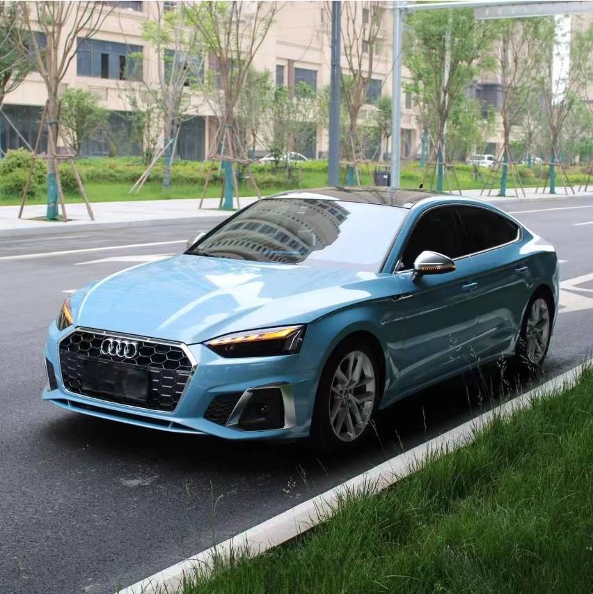 Ravoony Plus Gloss Metallic Porsche Ice Blue Car Wrap Audi A5 Wrap