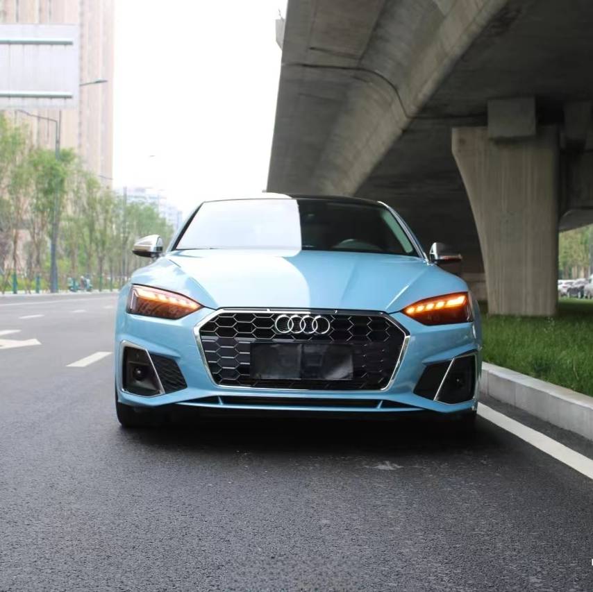 Ravoony Plus Gloss Metallic Porsche Ice Blue Car Wrap Audi A5 Wrap