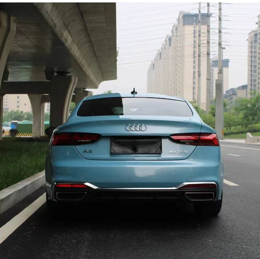 Ravoony Plus Gloss Metallic Porsche Ice Blue Car Wrap Audi A5 Wrap