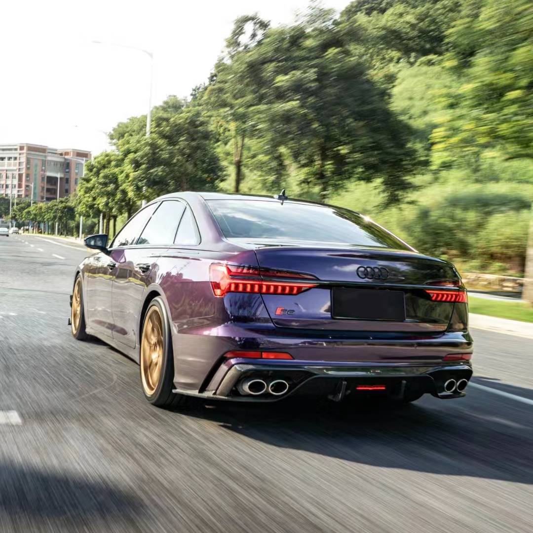 Ravoony Plus Audi Gloss Velvet Purple Car Vinyl Wrap Audi A6L Wrap