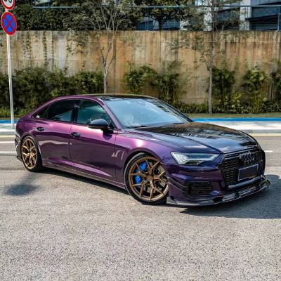 Ravoony Plus Audi Gloss Velvet Purple Car Vinyl Wrap Audi A6L Wrap 02
