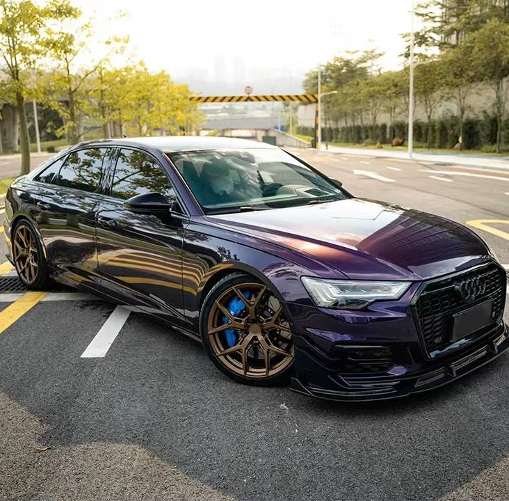 Ravoony Plus Audi Gloss Velvet Purple Car Vinyl Wrap Audi A6L Wrap