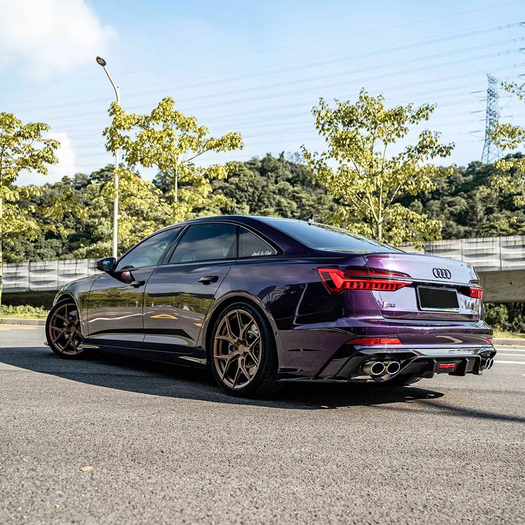 Ravoony Plus Audi Gloss Velvet Purple Car Vinyl Wrap Audi A6L Wrap