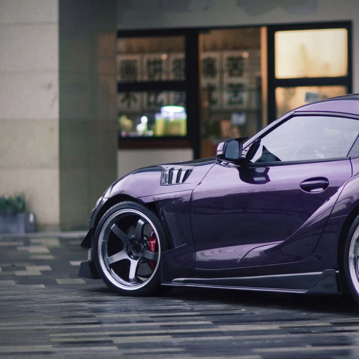 Ravoony Plus Gloss Midnight Purple Car Vinyl Wrap Toyota GR Supra Wrap