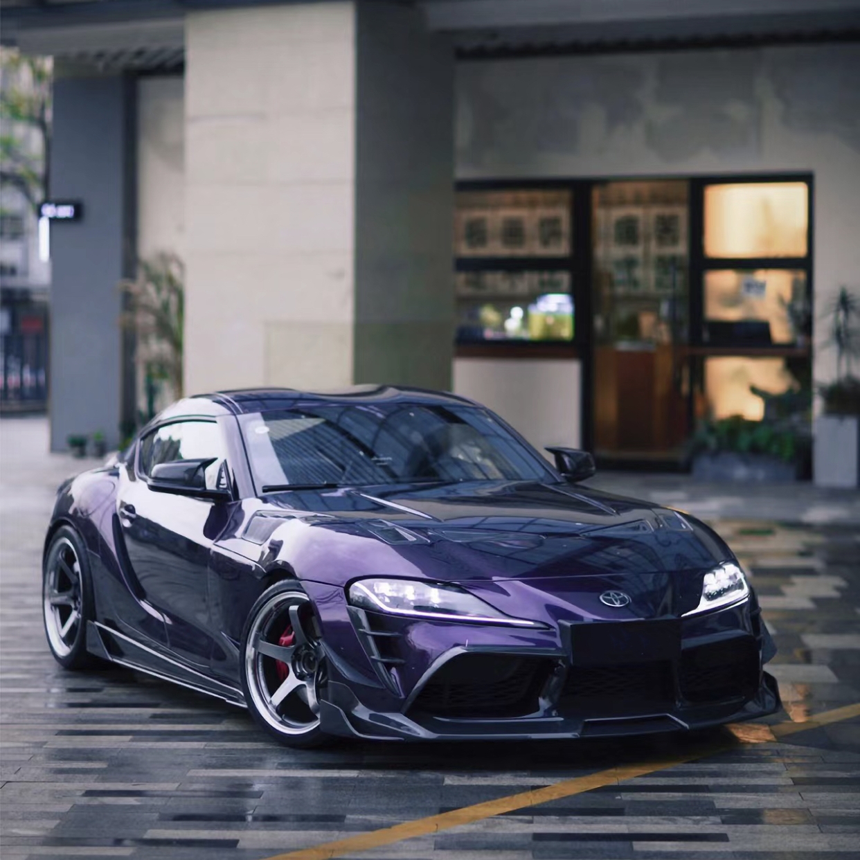 Ravoony Plus Gloss Midnight Purple Car Vinyl Wrap Toyota GR Supra Wrap