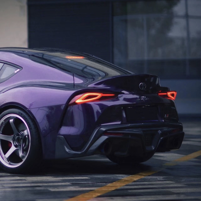 Ravoony Plus Gloss Midnight Purple Car Vinyl Wrap Toyota GR Supra Wrap