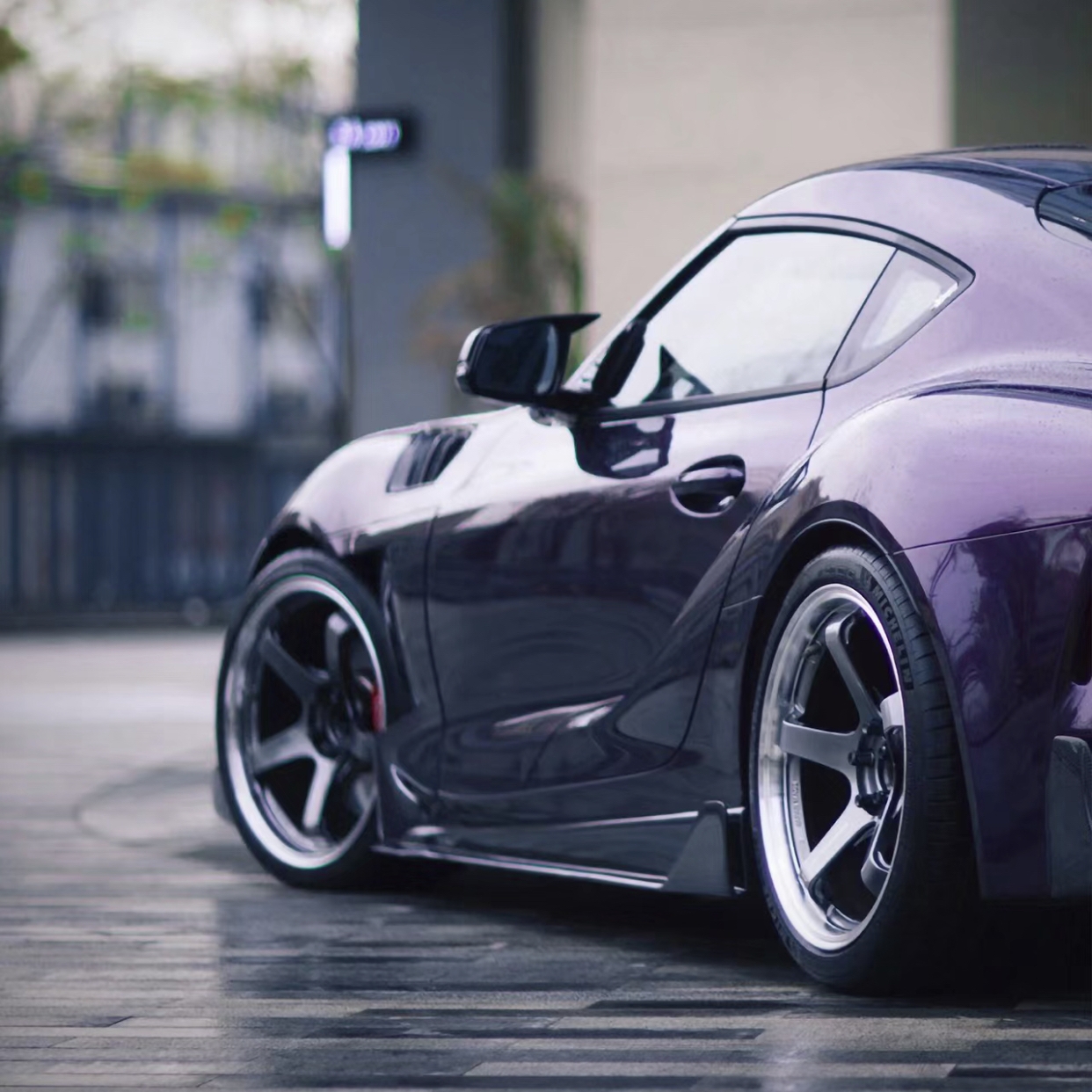 Ravoony Plus Gloss Midnight Purple Car Vinyl Wrap Toyota GR Supra Wrap