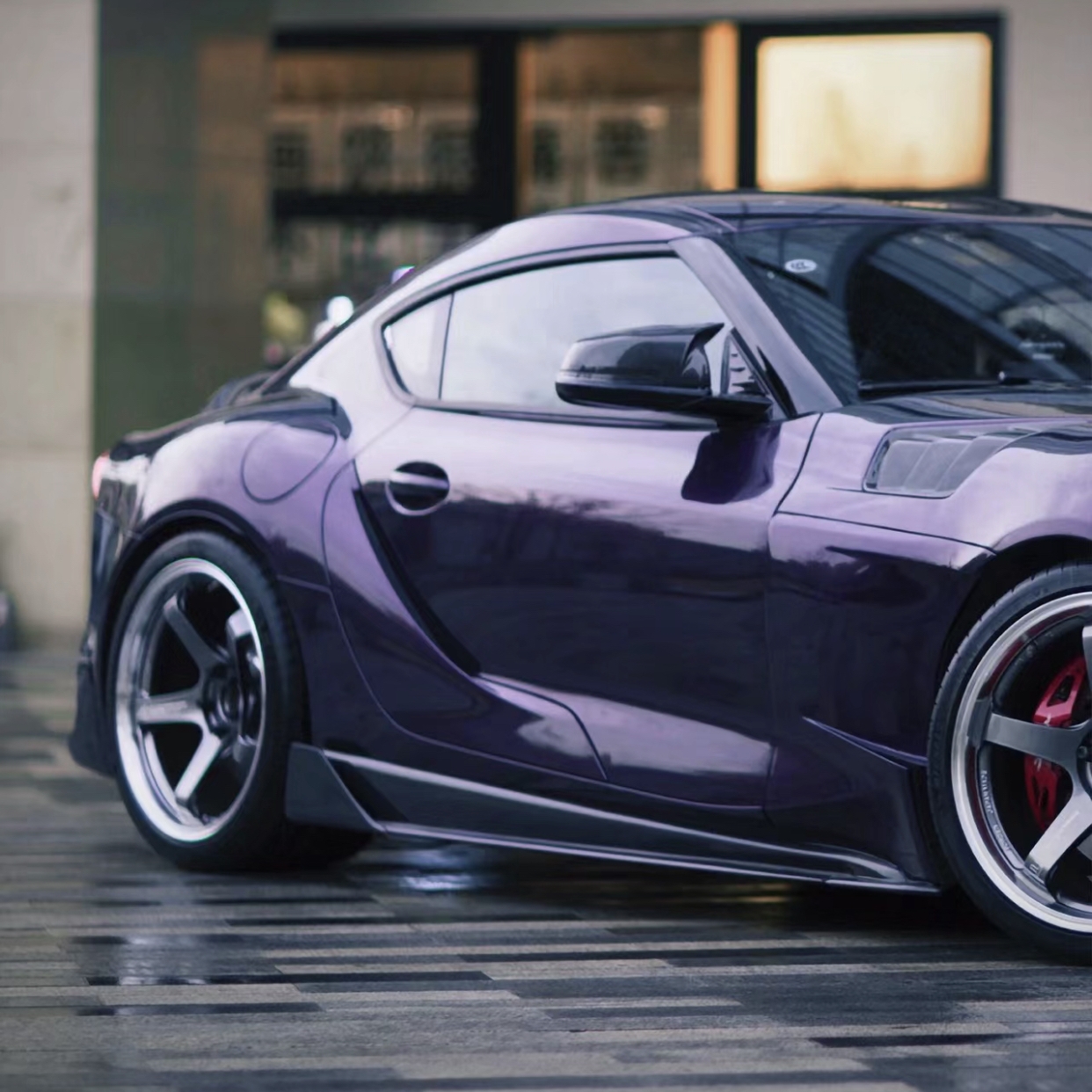 Ravoony Plus Gloss Midnight Purple Car Vinyl Wrap Toyota GR Supra Wrap