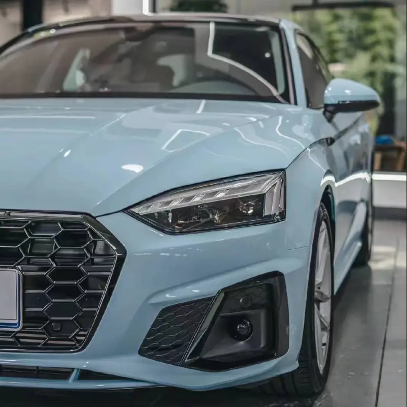 Ravoony Plus Glossy Crystal Glacier Blue Car Wrap Audi A5 Wrap