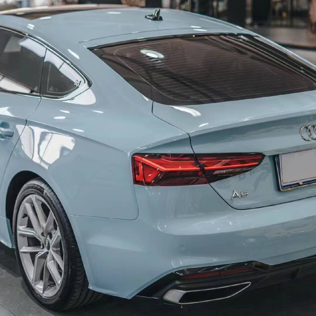 Audi A5 Wrap, Best Ravoony Glossy Crystal Glacier Blue Car Wrap Audi A5