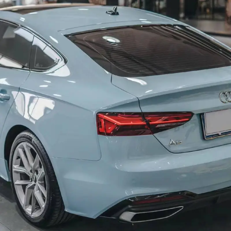 Ravoony Plus Glossy Crystal Glacier Blue Car Wrap Audi A5 Wrap