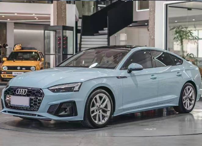 Ravoony Plus Glossy Crystal Glacier Blue Car Wrap Audi A5 Wrap