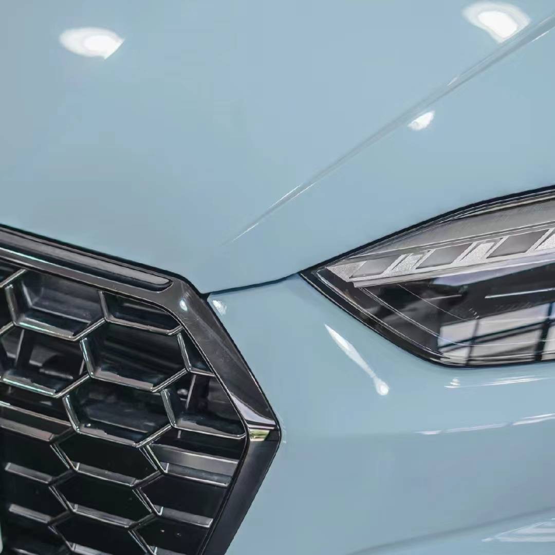 Ravoony Plus Glossy Crystal Glacier Blue Car Wrap Audi A5 Wrap