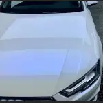 Ravoony Plus Glossy White to Blue Car Vinyl Wrap Audi A4 Wrap