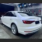 Ravoony Plus Glossy White to Blue Car Vinyl Wrap Audi A4 Wrap