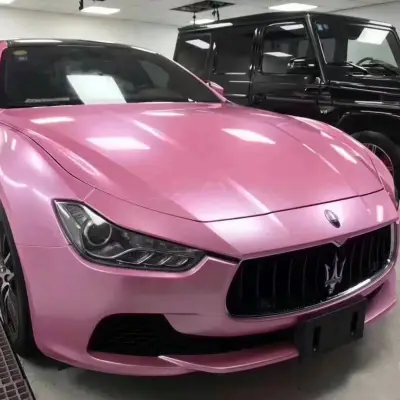  Ravoony Plus Glossy Metal Paint Shell Pink Car Wrap 02