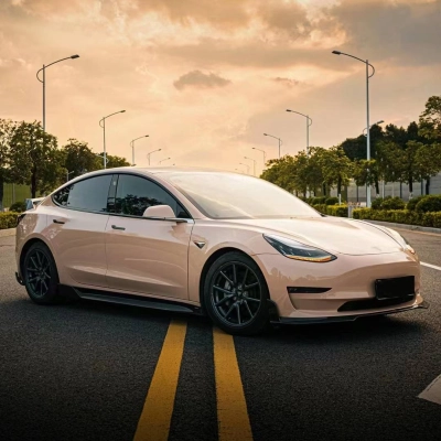 Ravoony Plus PET Premium Super Gloss Latte Beige Vinyl Wrap 02