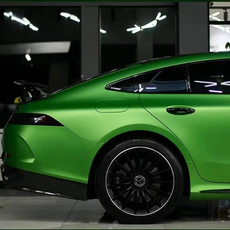 Ultra-Matte Flame Green Car Wrap, Best Ravoony Ultra-Matte Flame