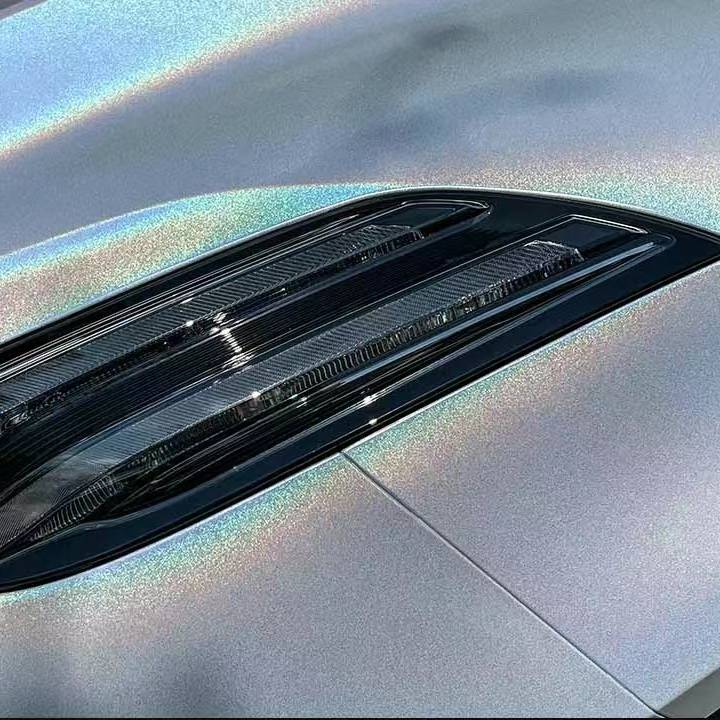 Ravoony Plus Matte Laser White Car Vinyl Wrap