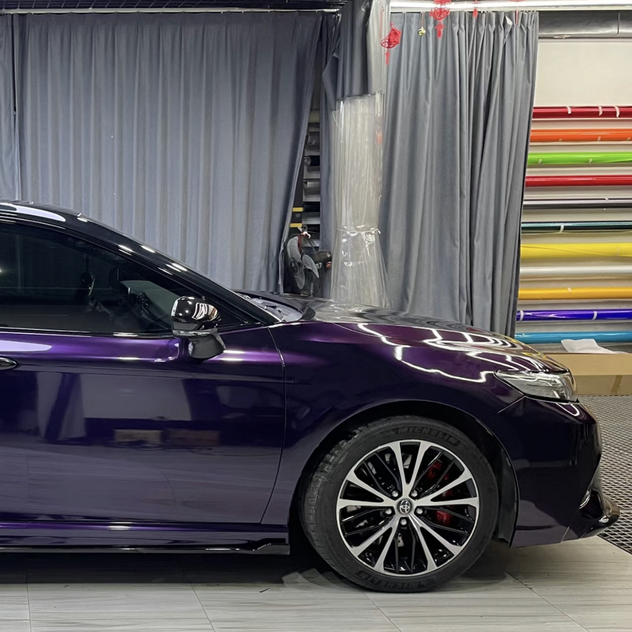 Ravoony Plus Gloss Midnight Purple Car Vinyl Wrap Camry Wrap