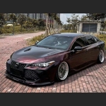 Ravoony Plus Glossy Diamond Black Red Vinyl Car Wrap Toyota Abaron Wrap