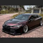 Ravoony Plus Glossy Diamond Black Red Vinyl Car Wrap Toyota Abaron Wrap