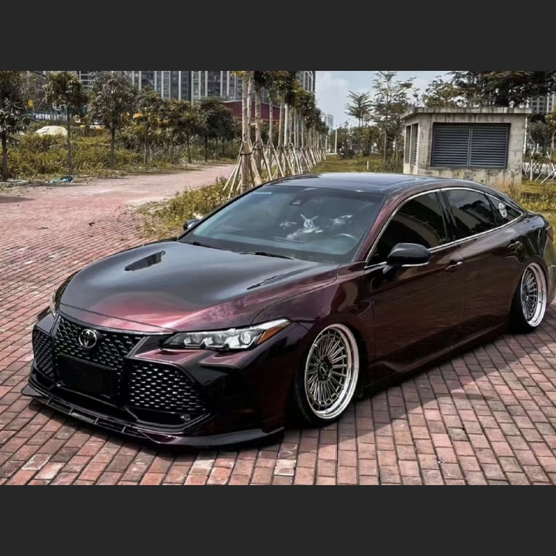 Ravoony Plus Glossy Diamond Black Red Vinyl Car Wrap Toyota Abaron Wrap