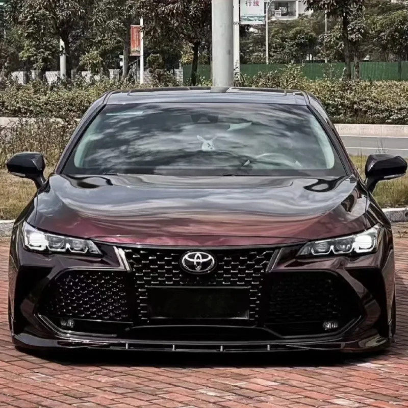 Ravoony Plus Glossy Diamond Black Red Vinyl Car Wrap Toyota Abaron Wrap