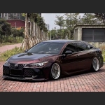 Ravoony Plus Glossy Diamond Black Red Vinyl Car Wrap Toyota Abaron Wrap
