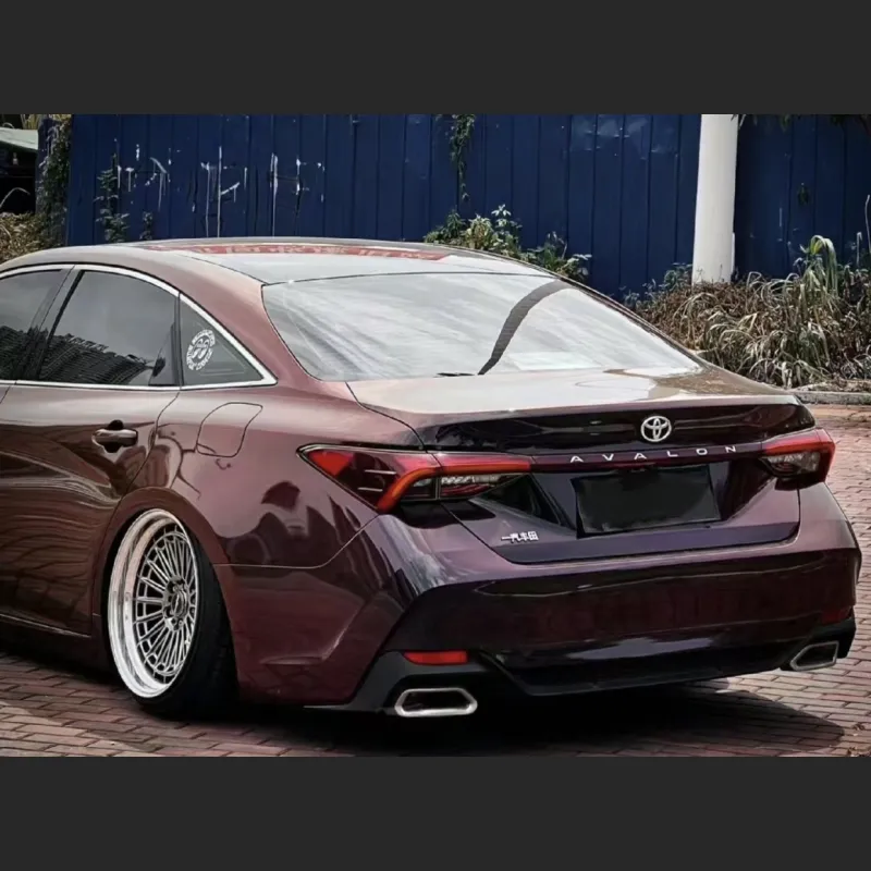 Ravoony Plus Glossy Diamond Black Red Vinyl Car Wrap Toyota Abaron Wrap